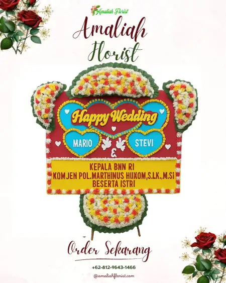 Papan Bunga Pernikahan cibalong